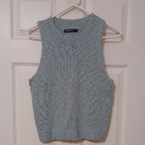 Stateside Sz S, Robbins Egg Blue, Sleevelessn Nubby Knit Sweater.